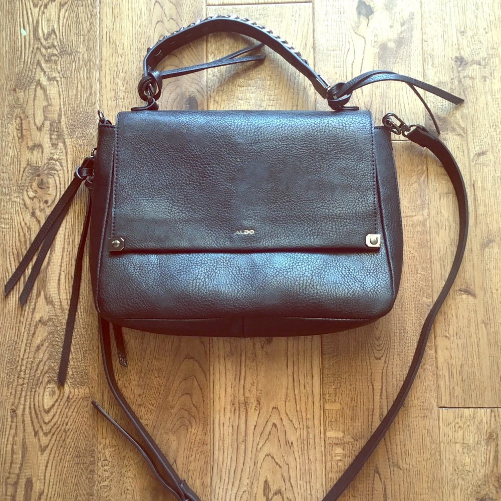Black leather aldo purse